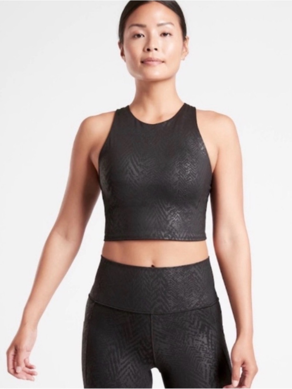 NWT Athleta Snake Conscious Embossed Cropped Bra Tank - Small DD